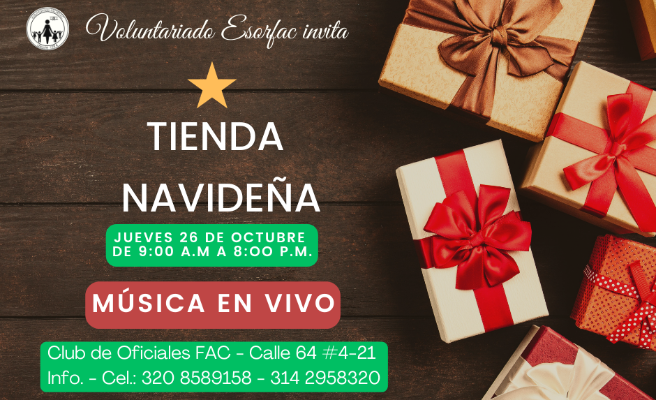 INVITACIÓN TIENDA NAVIDEÑA ¡Música en vivo! 2023